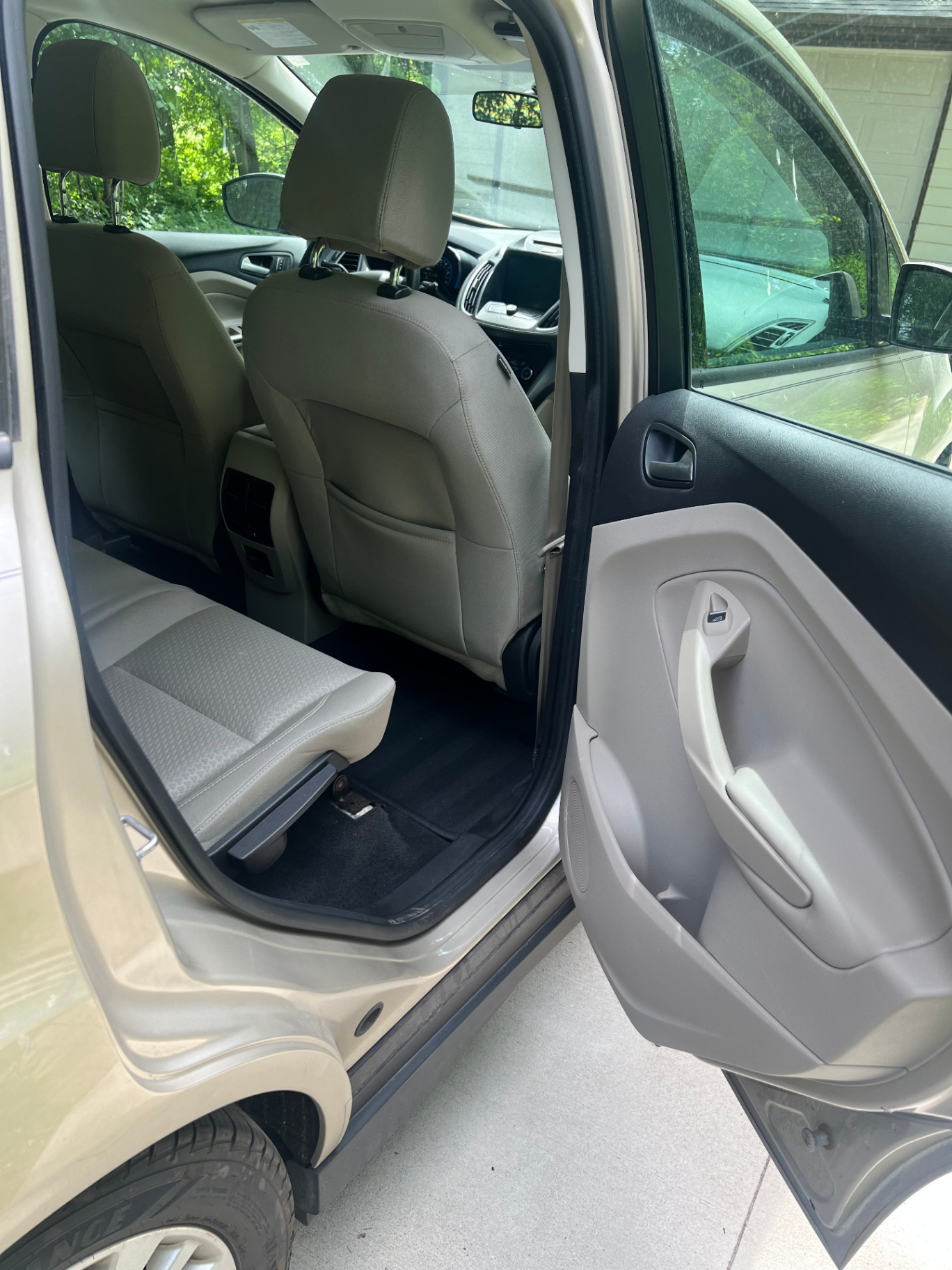 Ford Escape rear interior after full interior detail