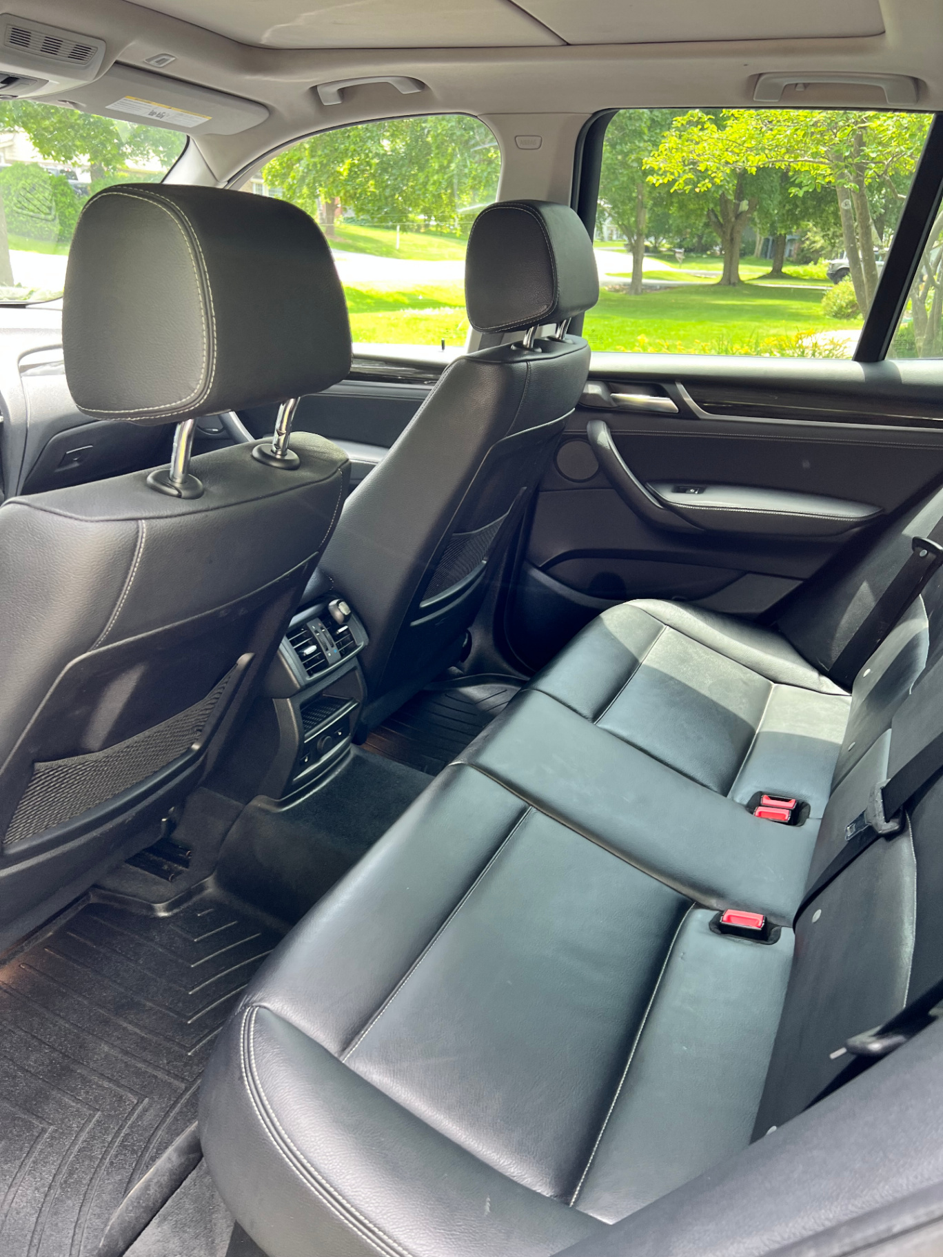 BMW X3 rear seats cleaned and conditioned