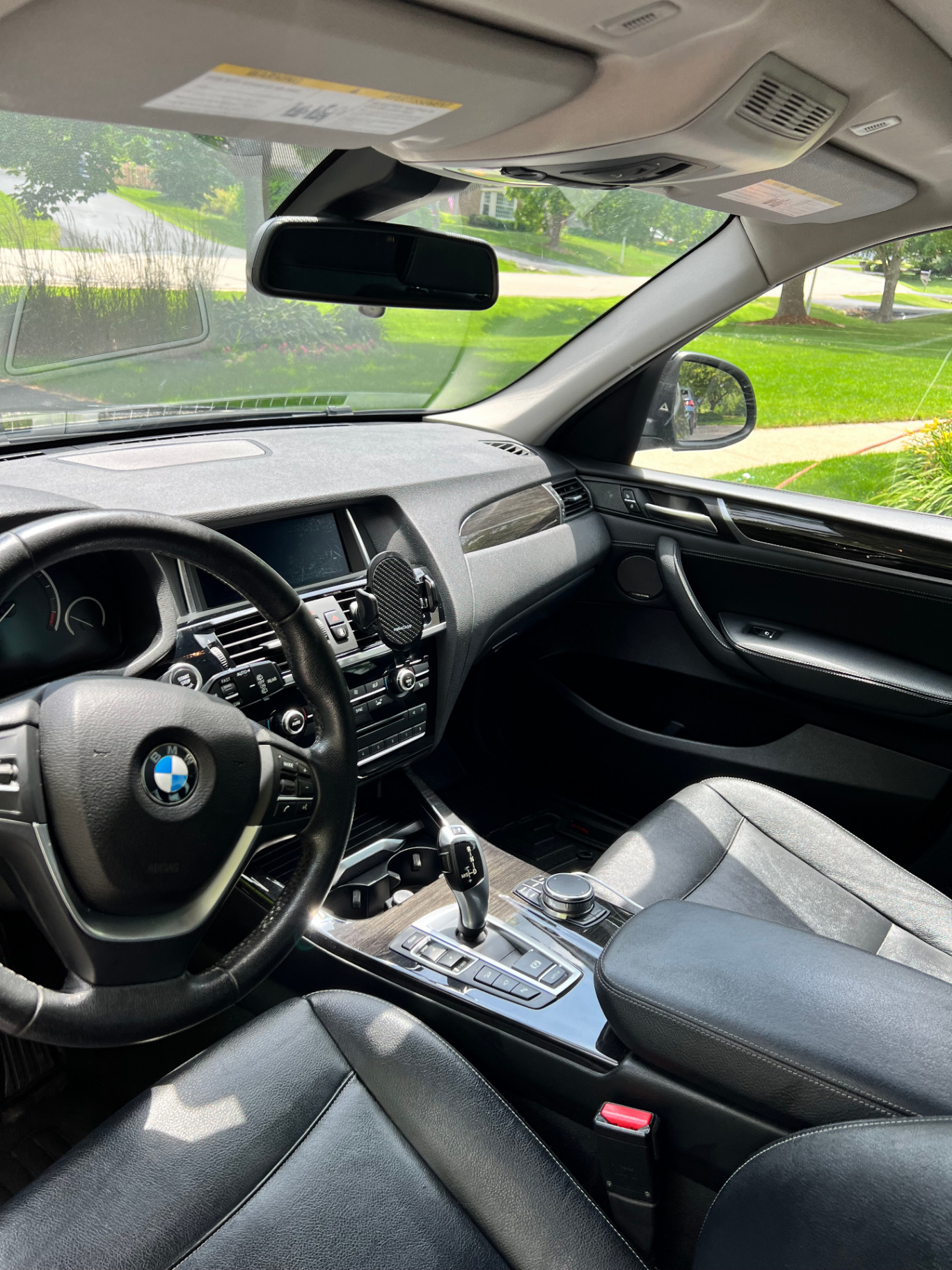 BMW X3 interior fully detailed with clean leather and dash